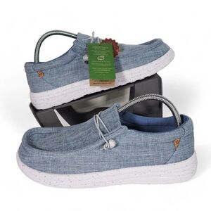 Lamo Paula Canvas Slip-on Comfort Shoes Blue JIAXING09 Women's 10